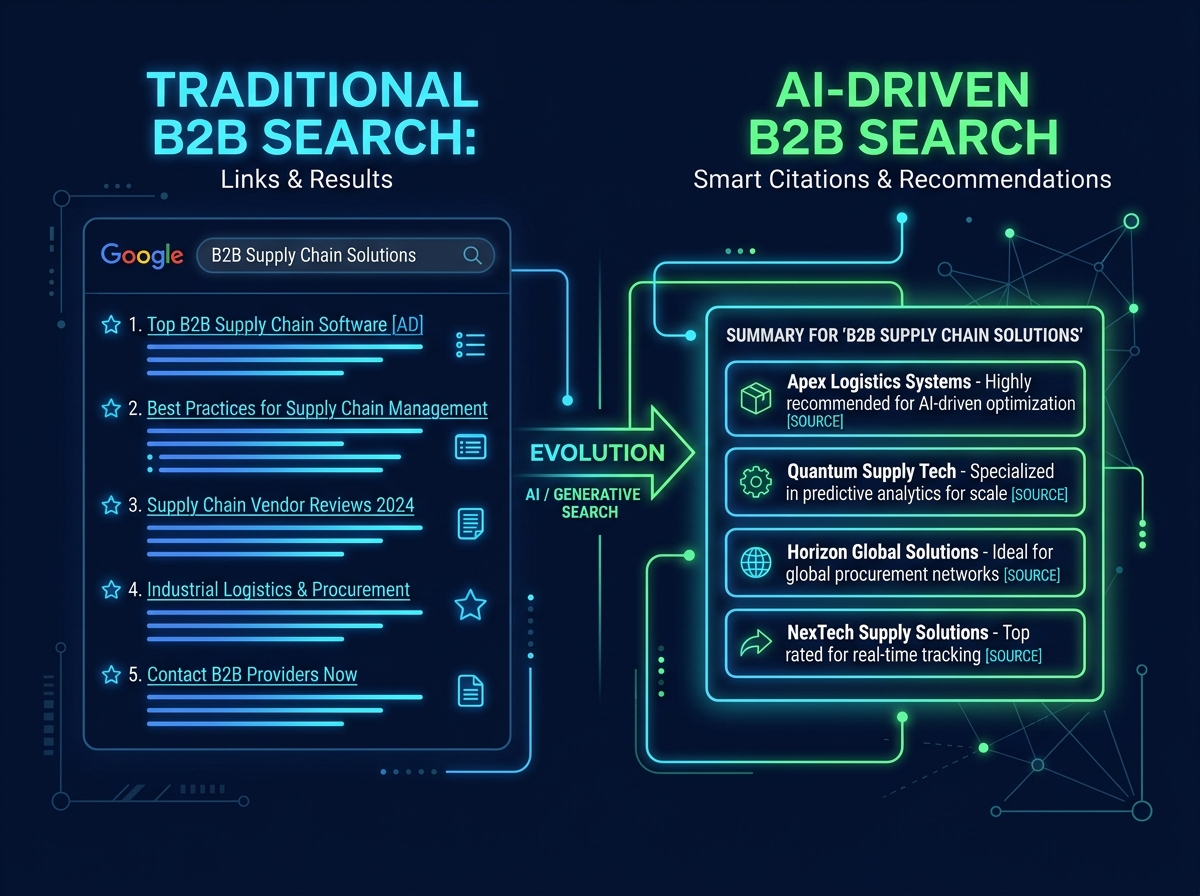 Traditional B2B Search vs AI-Driven Citations Evolution